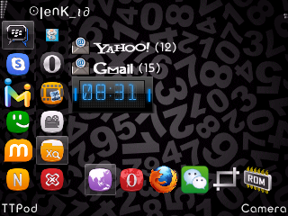 Tema Numbers Black Untuk S60 V3 V5